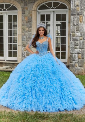 Size 6 Sage Vizcaya 89410 Dramatic Ruffle Quinceanera Dress