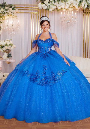 Vizcaya 89513 Unique Detachable Halter Quince Dress