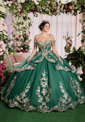 Vizcaya 89521 Breathtaking Beaded Fringe Quince Gown