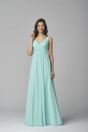 Wtoo 902 Shirred V Neck Bridesmaid Dress