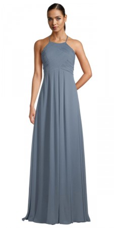 Bill Levkoff AMANDA 907001 Pleated Halter Bridesmaid Dress
