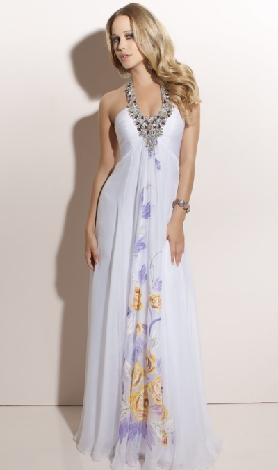 Paparazzi Hand Painted Chiffon Prom Dress 91014 By Mori Lee Paparazzi Hand Painted Chiffon Prom Dress 91014 By Mori Lee