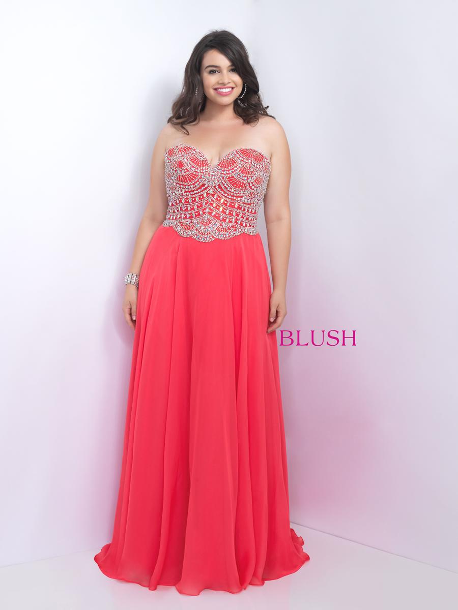 blush plus size gown