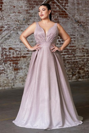 Ladivine 9174C Shimmering Plus Size Gown