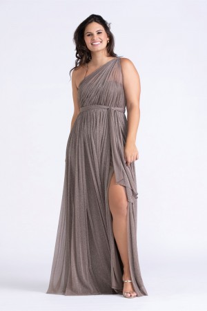 Watters KORBY 9304 One Shoulder Shimmer Bridesmaid Dress