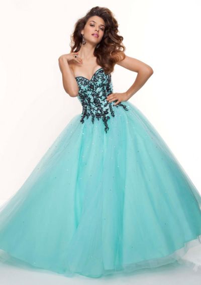 Paparazzi by Mori Lee 93053 Embroidered Tulle Ball Gown: French Novelty