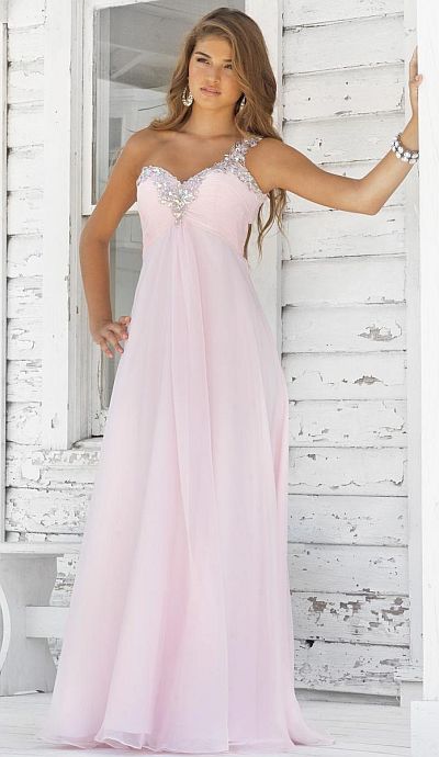 Blush Prom Gorgeous Chiffon Evening Dress 9373: French Novelty