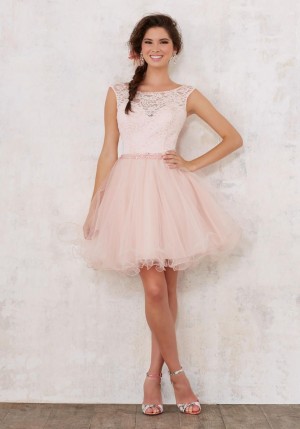 Sticks and Stones 9443 Lace Lace-up Short Party Dress