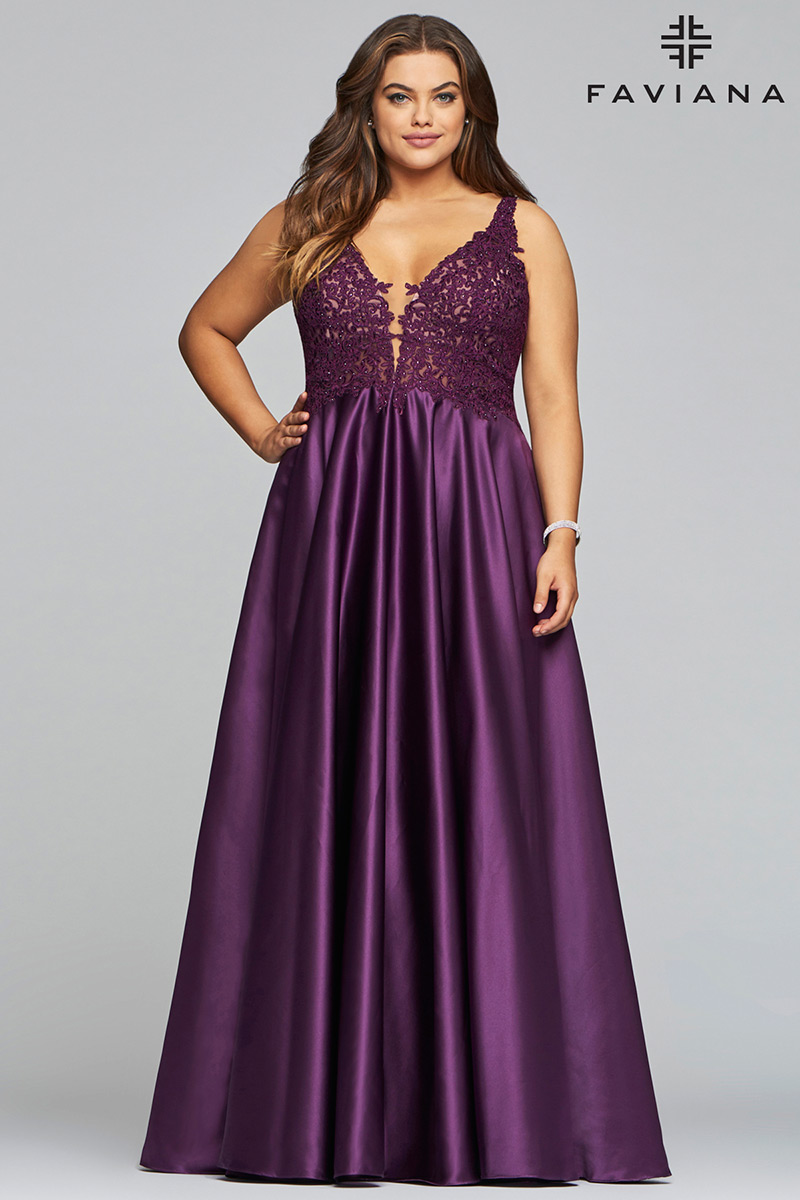 French Novelty Faviana Curve 9462 Perfect Plus Size Prom Dress