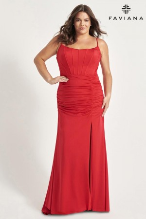 Faviana Curve 9544 Plus Size Corset Gown