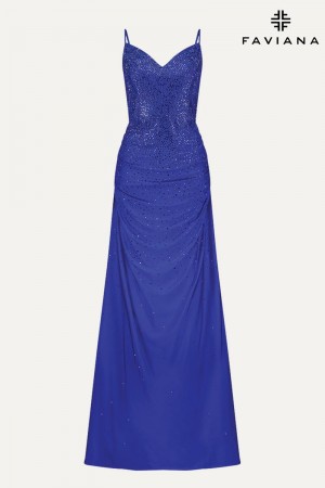 Faviana Curve 9555 Plus Size Gown with Stones