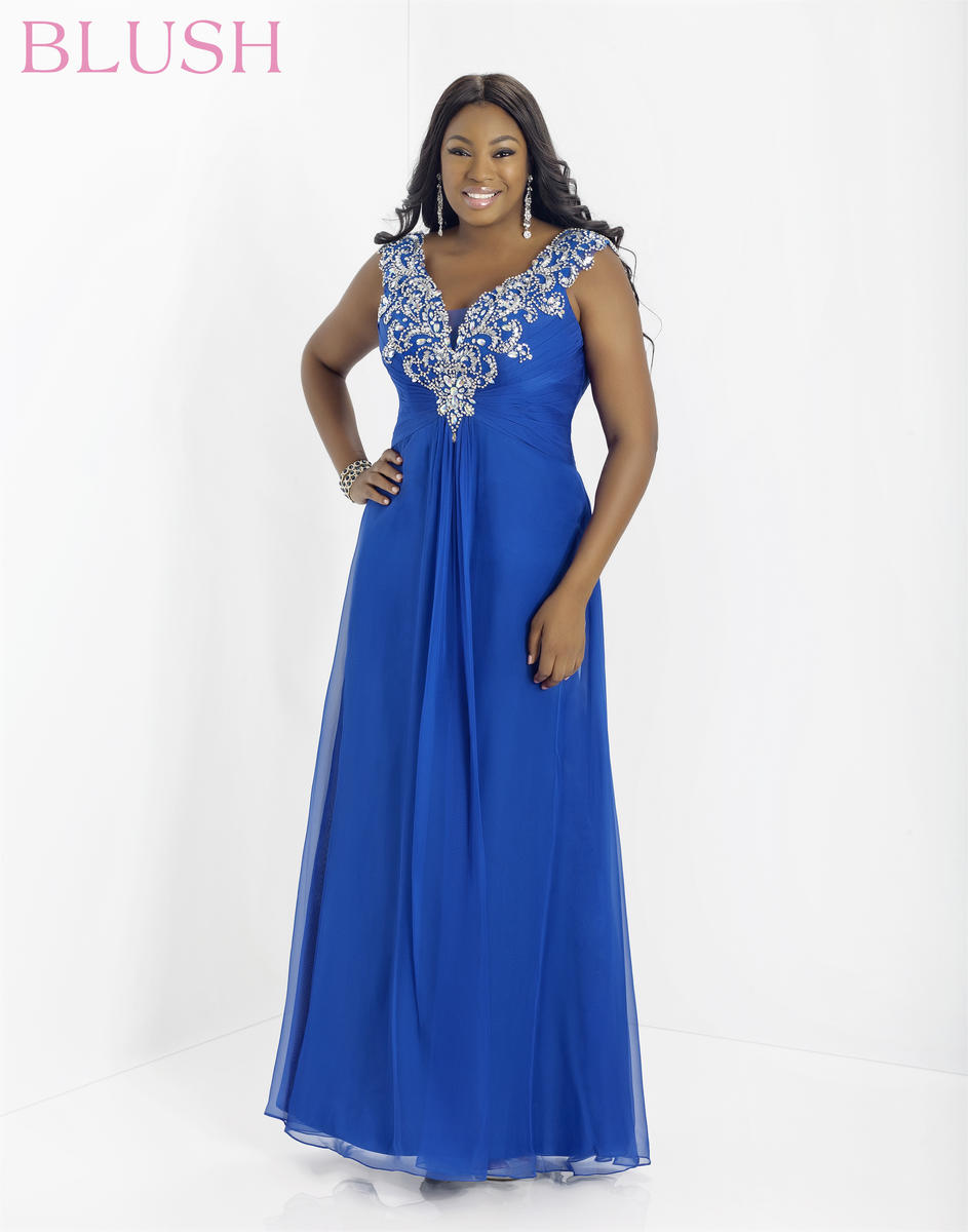Plus size blush formal dress clearance