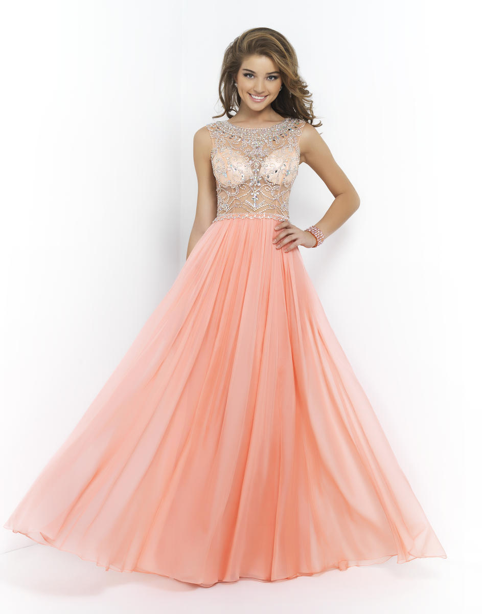 beaded illusion gown