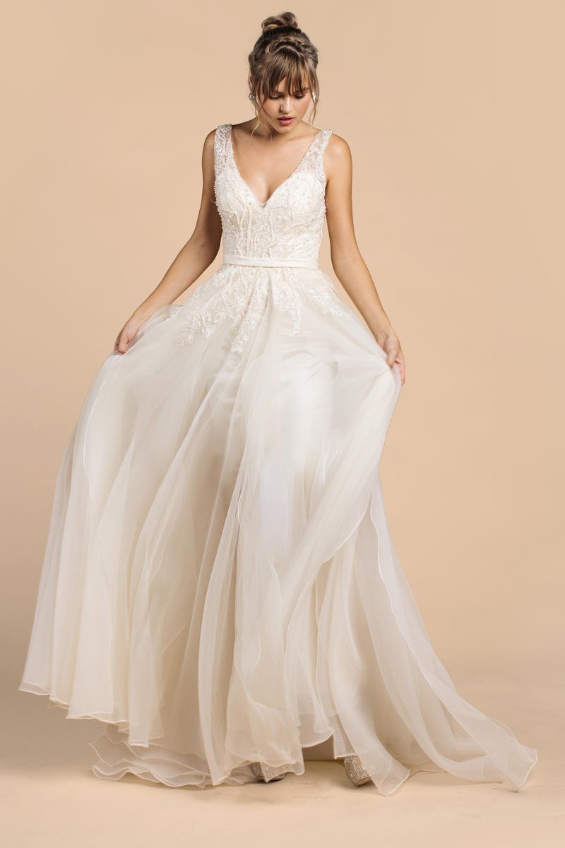 French Novelty: Andrea and Leo A0410 Romantic Ivory Destination Gown