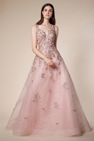 Andrea and Leo A0556 Romantic Beaded Lace Dress
