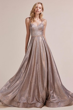Andrea and Leo Couture A0647 Multi Metallic Gown