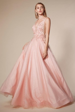 Andrea and Leo A0696 French Rosette Gown