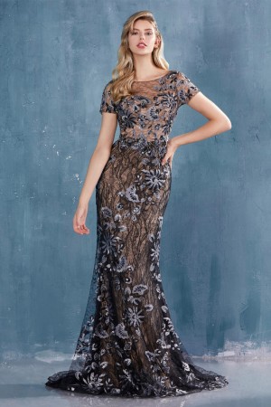 Andrea and Leo A0743 Beautiful Floral Lace Gown