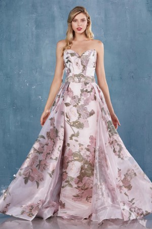 Andrea and Leo A0965 Floral Print Gown