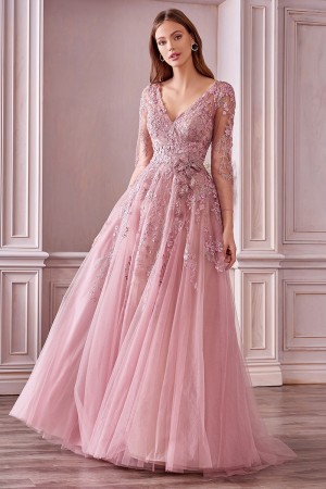Andrea and Leo A0988 Cherry Blossom Prom Gown