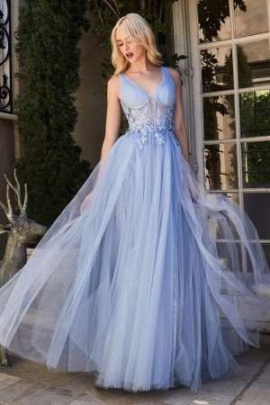 Andrea and Leo A1057 Megara 3D Flower Grecian Gown