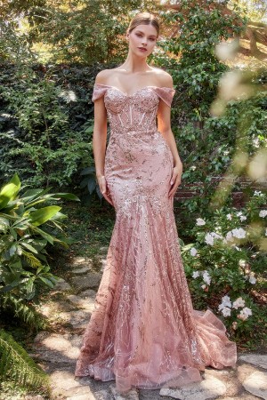 Andrea and Leo A1107 Jolie Shimmer Mermaid Gown