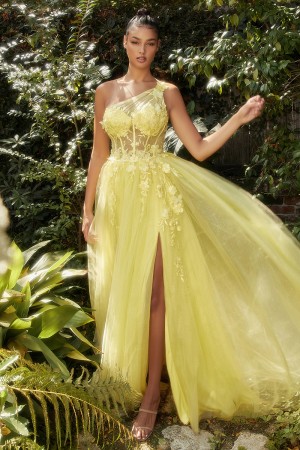 Andrea and Leo A1140 One Shoulder Goddess Gown