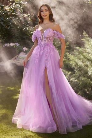Andrea and Leo A1237 Whimsical Off Shoulder Prom Dress