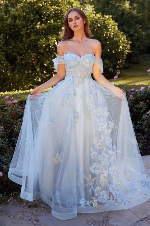 Andrea and Leo A1246 Enchanting Floral Butterfly Gown
