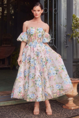 Andrea and Leo A1406 Tea Length Prom Dress