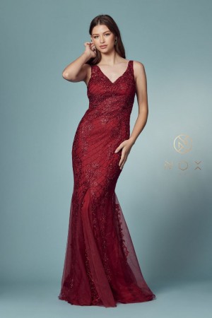 Nox Anabel A398 Beaded Embroidered Evening Gown