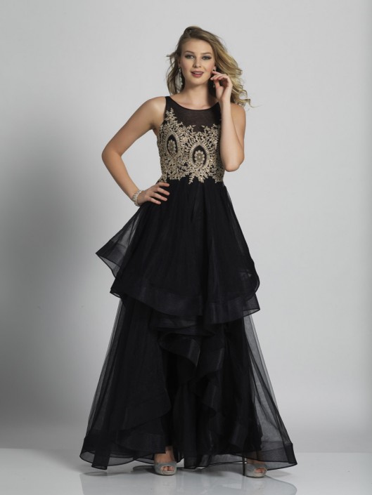 Cocktail Dress with Tiered Skirt