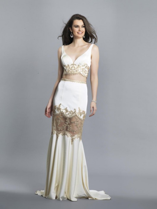 Embellished Two Piece Prom Dresses