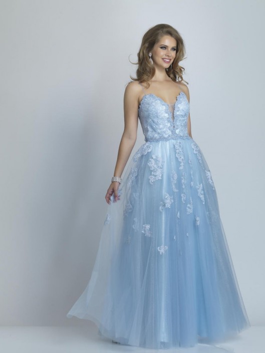 blue princess ball gown