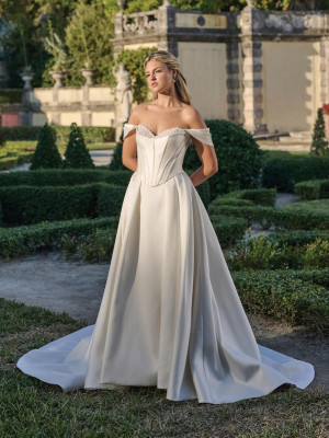 Adrianna Papell Platinum 31338 Mikado 2 Piece Wedding Gown