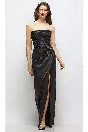After Six 6910 Willis Designer Bridesmaid Gown with Lace Bodice