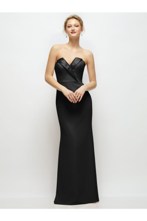 After Six 6919 Crosby Tuxedo Bridesmaid Gown in Crepe and Satin