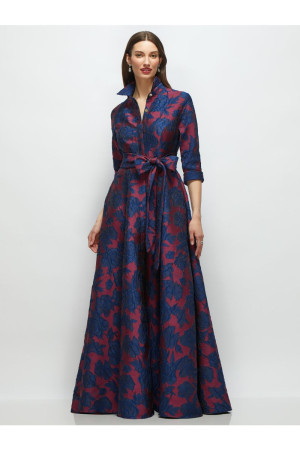 After Six 6920HFJ Sabine Floral Jacquard Bridesmaid Gown Full A-Line
