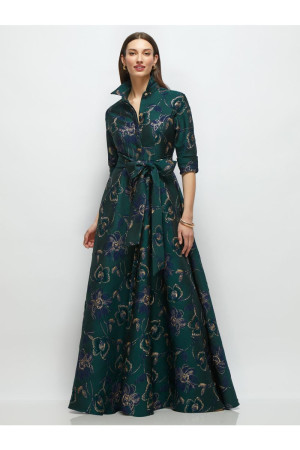 After Six 6920OMF Sabine Button Front Metallic Floral Bridesmaid Gown
