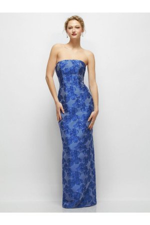 Alfred Sung D877CFM Jacqueline Floral Metallic Column Bridesmaid Gown