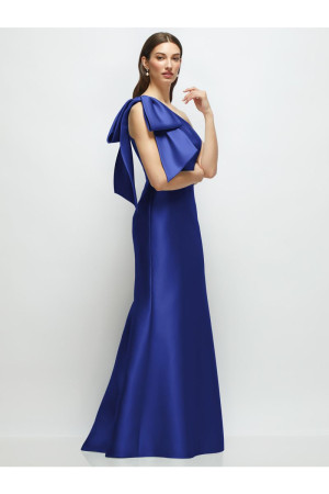 Alfred Sung D879 Leanor Matron Of Honor Gown With One Bow Shoulder