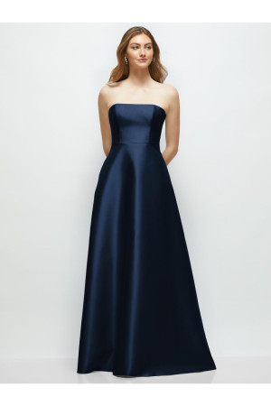 Alfred Sung D882 Agnes Full A-Line Bridesmaid Gown with Pockets