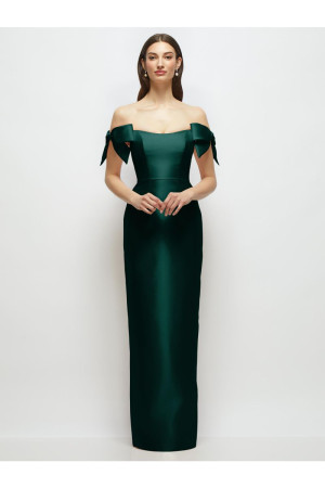 Alfred Sung D883 Abby Draped Bows Column Maid Of Honor Gown