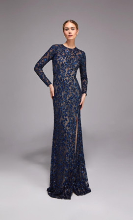 Alyce Paris 27788 Long Evening Dress With Allover Pattern A-Line