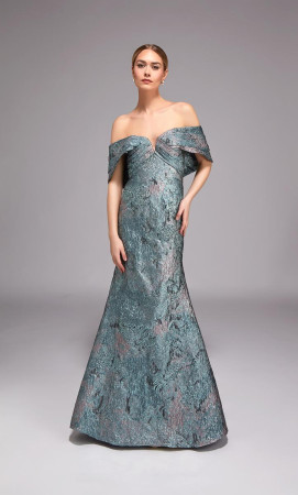Alyce Paris 27794 Long Formal Party Gown With V Notch Neck Pleated