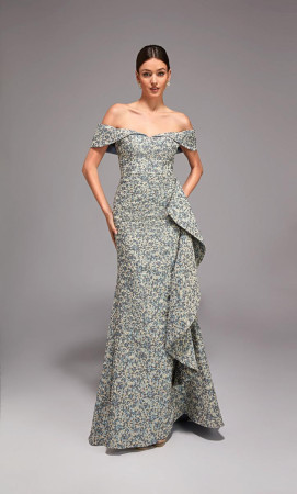 Alyce Paris 27817 Long Designer Evening Dress With Foldover Wraparound