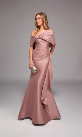 Alyce Paris 27822 Long Gala Evening Dress With Pleated Wrap Around