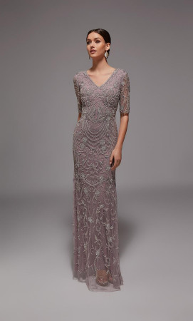 Alyce Paris 27824 Long Wedding Guest Evening Dress With Ornate Beading