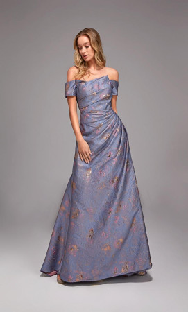 Alyce Paris 27828 Long Evening Gown With Structured Pleated Bodice
