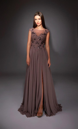 Alyce Paris 27842 Long Military Ball Dress With Illusion Lace Floral